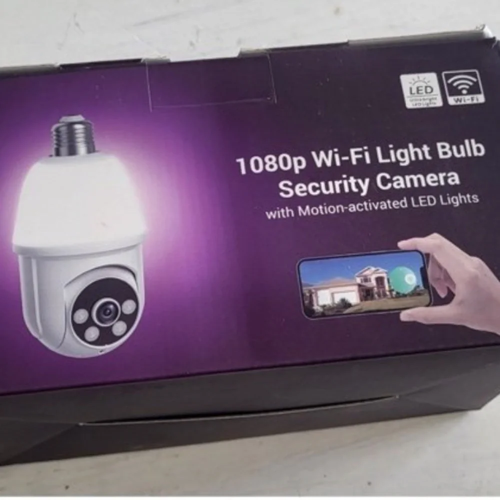 Smart Security Camera Bulb with App Control